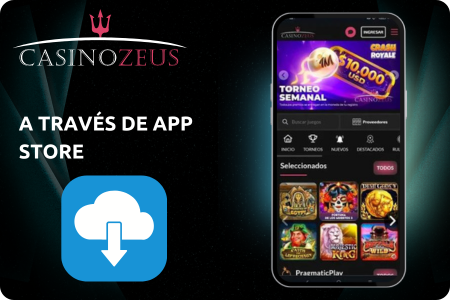 Instalación a través de la App Store Casino Zeus